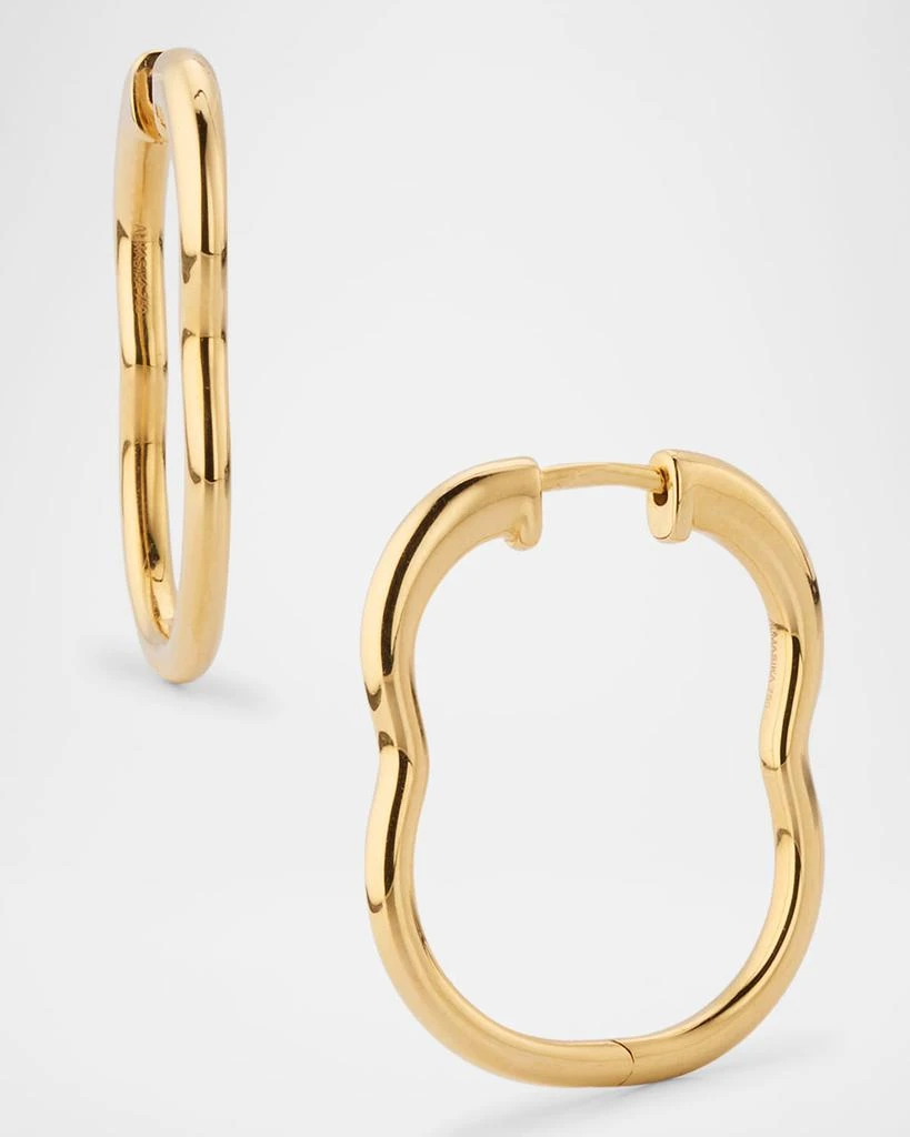ALMASIKA 18K Yellow Gold Berceau Hoop Earrings