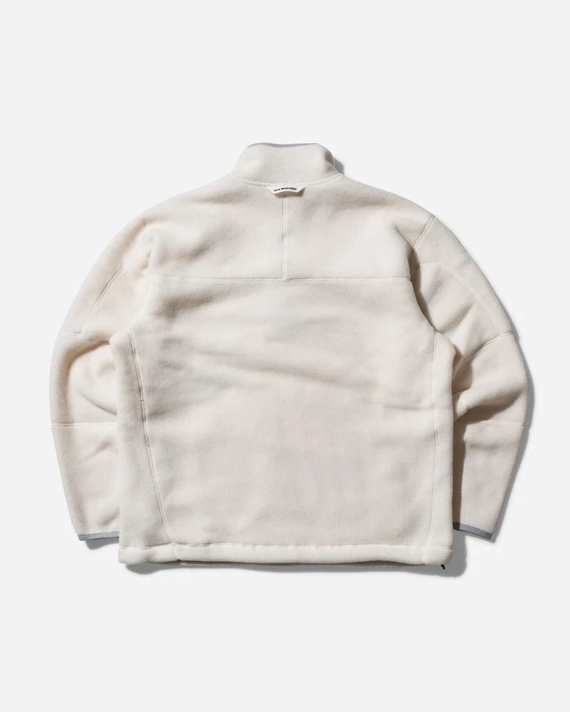And Wander Men's Wool Fleece Pullover Off White 2