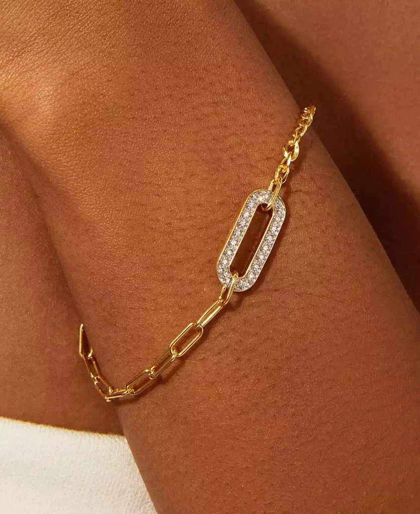 Audrey by Aurate Diamond Link Two-Chain Bracelet (3/4 ct. t.w.) in Gold Vermeil, Created for Macy's 2