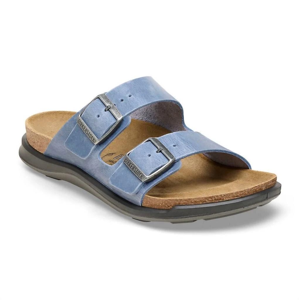 Birkenstock Women's Arizona Crosstown Oiled Leather Sandals In Elemental Blue 1
