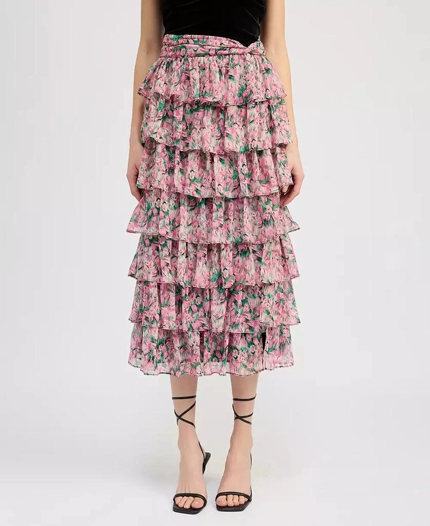 En Saison Women's Lyra Tiered Midi Skirt 1