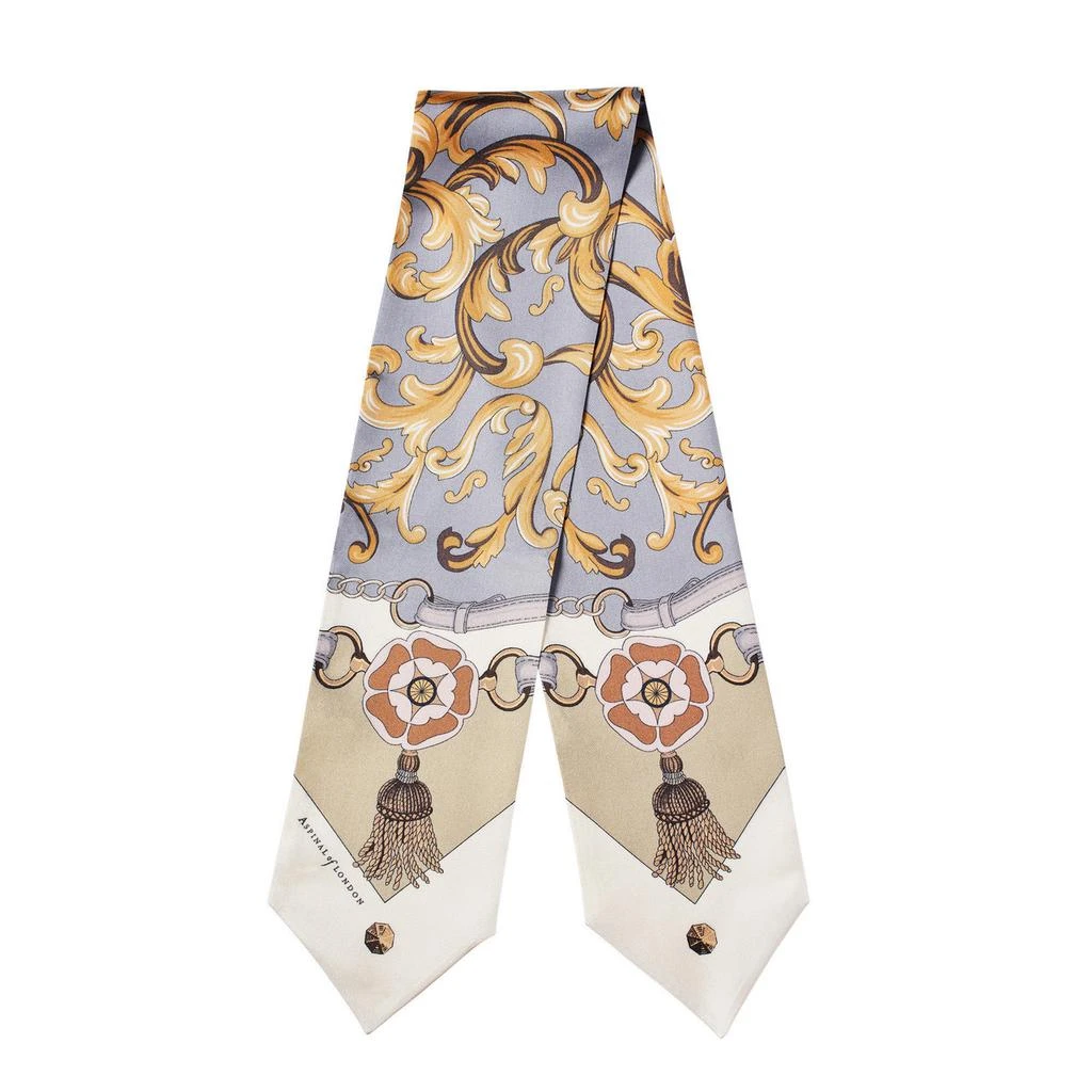 Aspinal of London Signature neck bow silk scarf 3