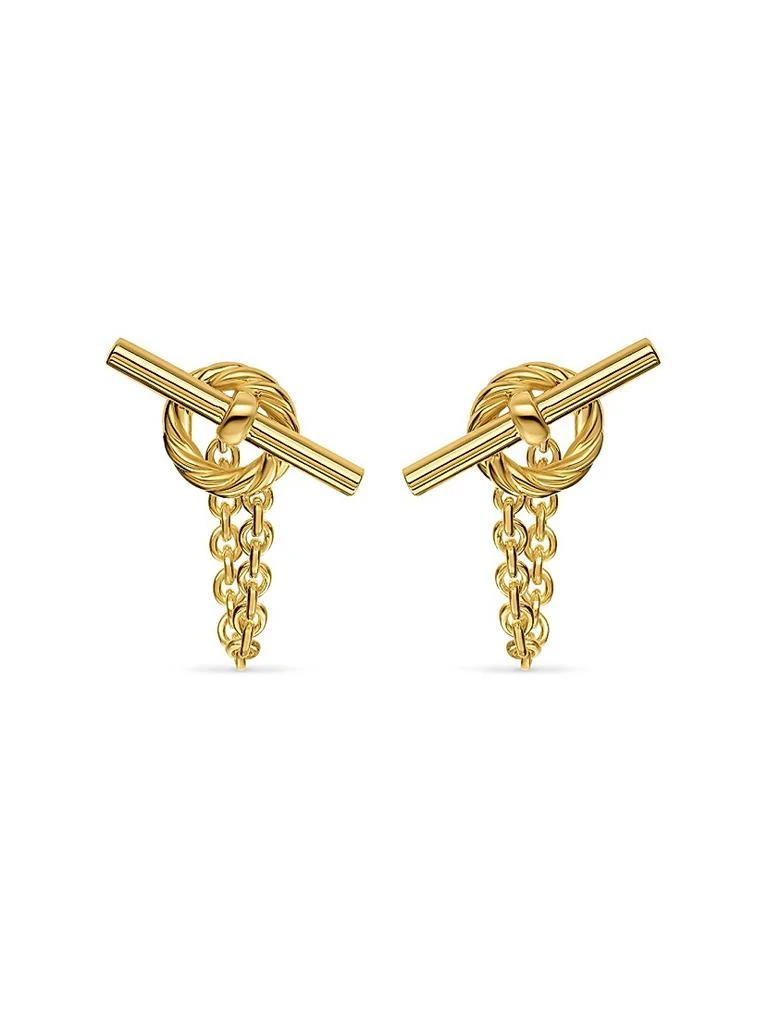 David Yurman DY Mercer Bold Toggle Chain Stud Earrings in 18K Yellow Gold, 50.4MM 1