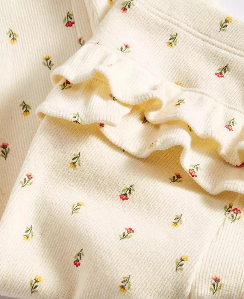 First Impressions Baby Girls Felicity Field Floral-Print Ribbed Ruffled-Back Leggings, Created for Macy's 4