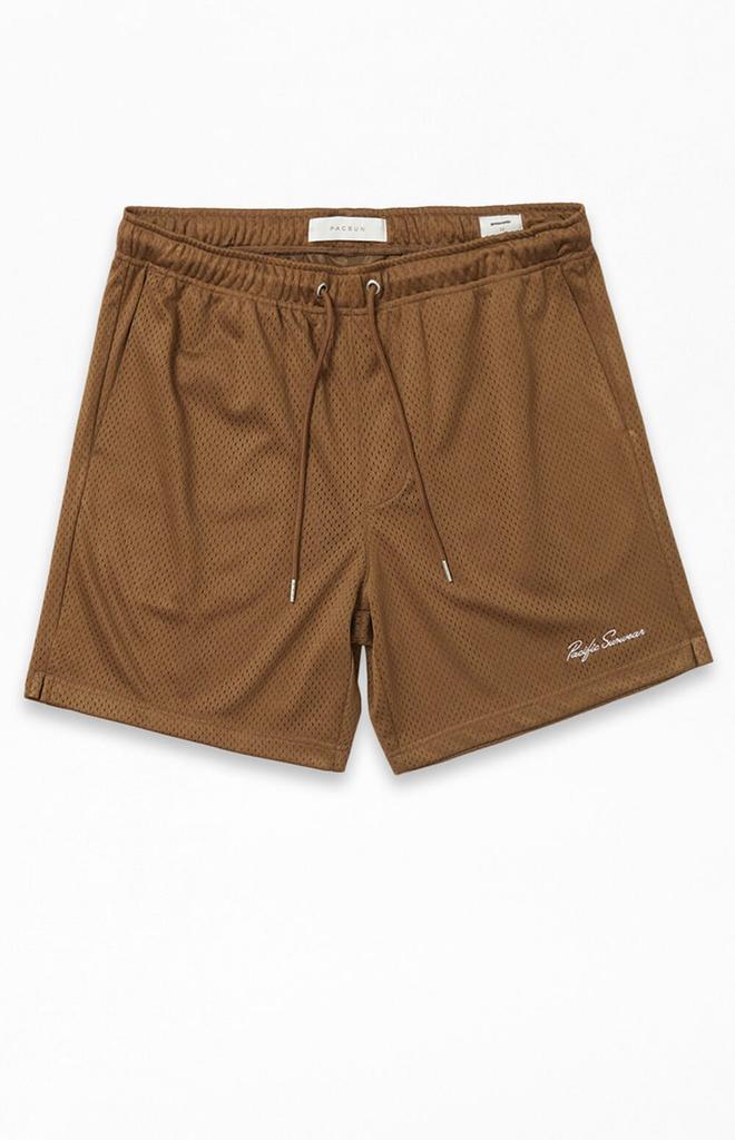 PacSun Brown Mesh Basketball Shorts