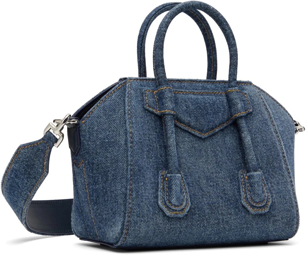 Givenchy Blue Denim Antigona Lock Toy Bag 3
