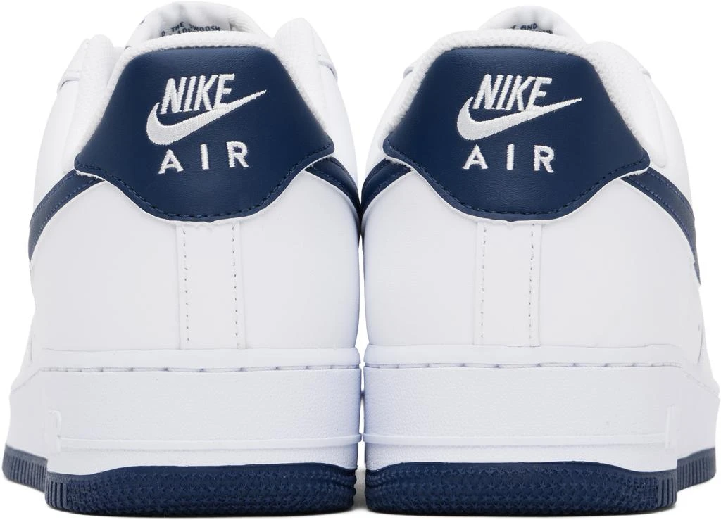 NIKE White & Navy Air Force 1 '07 Sneakers 2