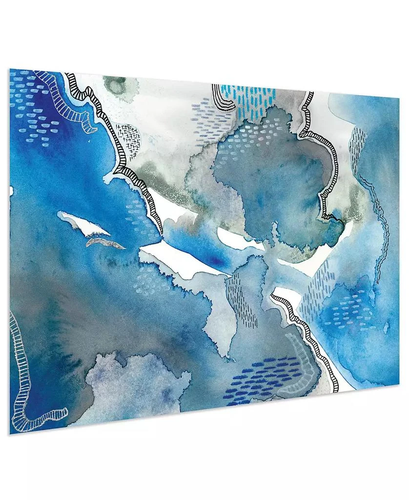 Empire Art Direct 
Subtle Blues I
 Frameless Free Floating Tempered Glass Panel Graphic Wall Art, 32" x 48" 4