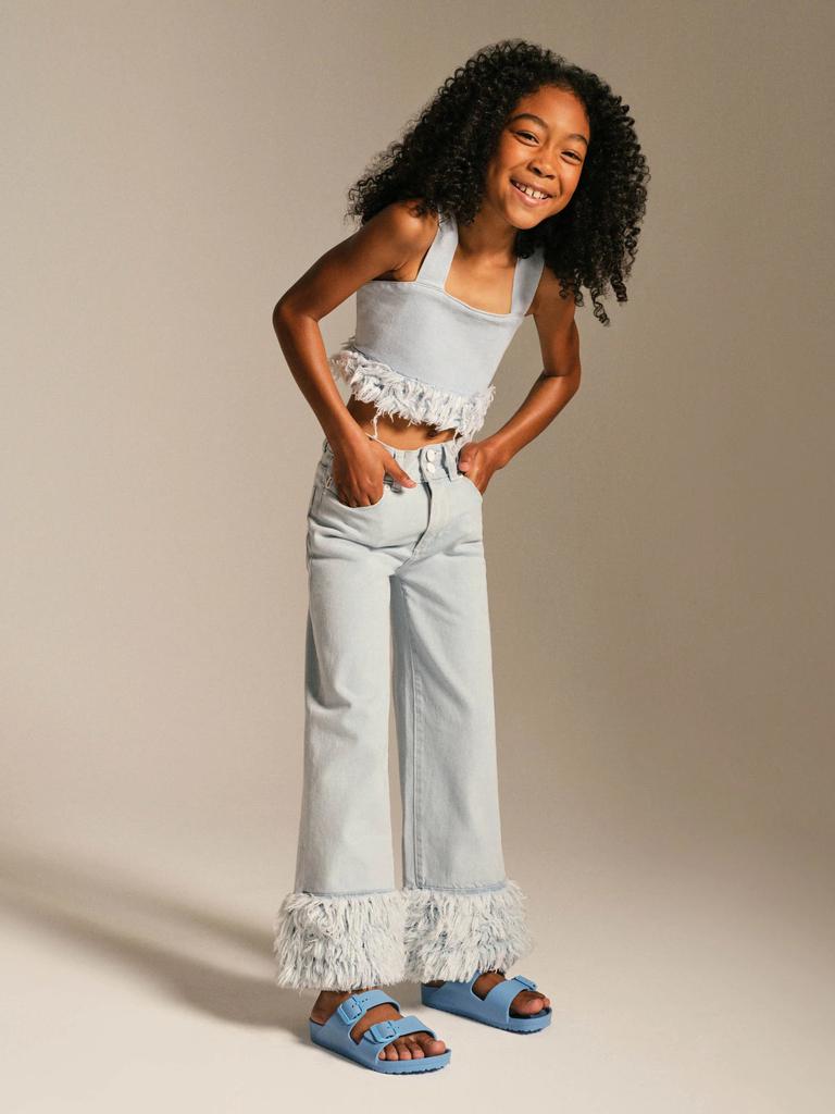 DL1961 Girls Lily Wide Leg Jeans in Blue