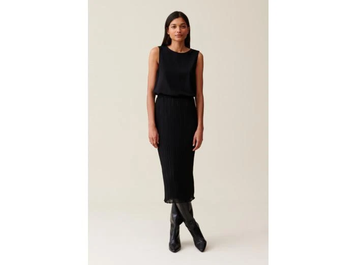 Claudie Pierlot Robe 7/8ème col rond élastiquée 1