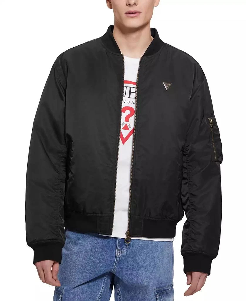 GUESS Men's John Bomber Jacket with Removable Hooded Inset 1
