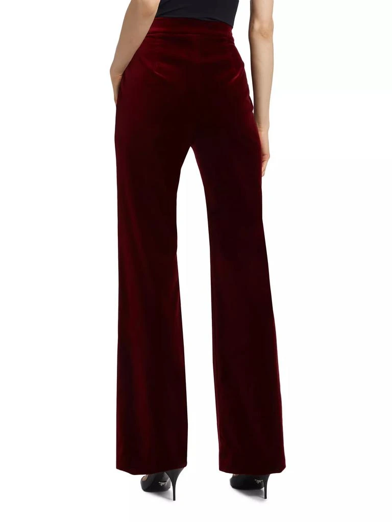 Max Mara Aceto Velvet High-Rise Straight-Leg Pants 5