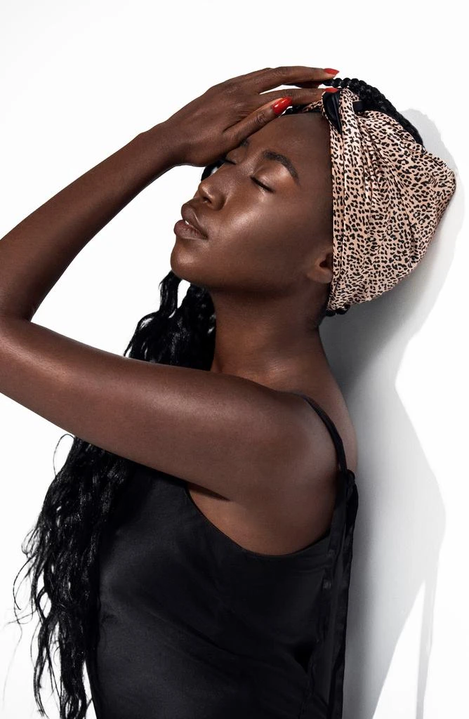 Slip Wild Leopard Silk Hair Wrap 8