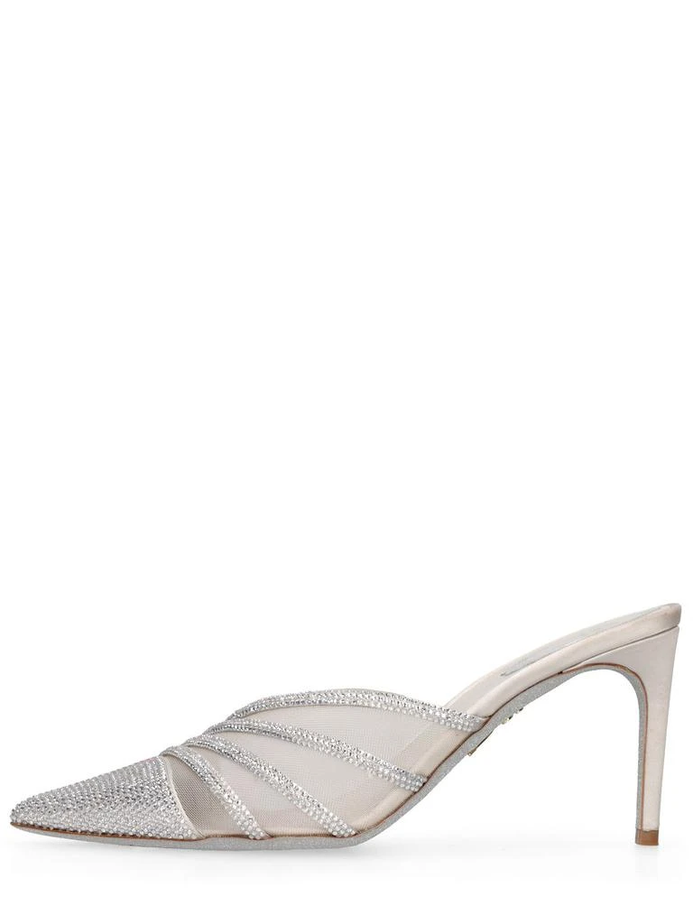 RENÉ CAOVILLA 80mm Mesh & Crystals Mule Pumps 1