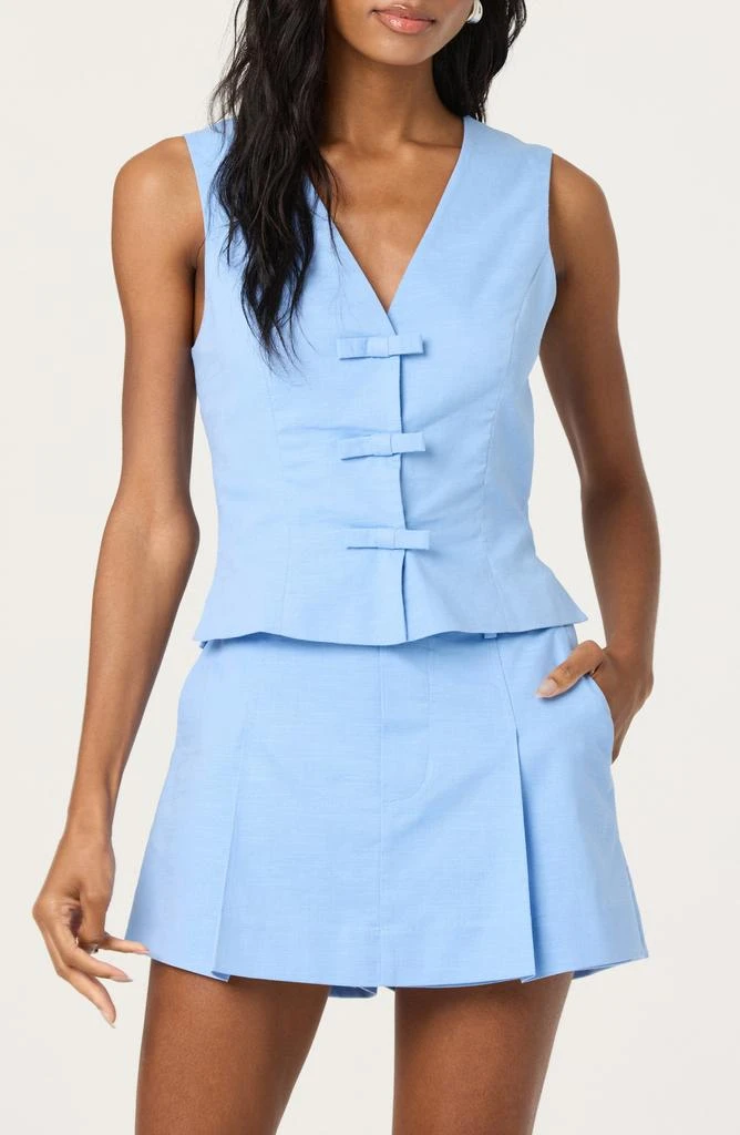 ASTR Bow Front Cotton & Linen Vest 1