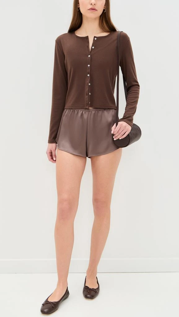 Reformation Tiffie Satin Shorts 4