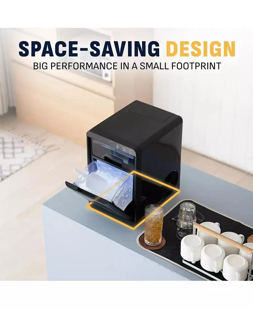 Newair Nugget Ice Maker Countertop, 44 lbs in 24 hours Ice Machine Nugget, Self Cleaning Ice Maker in Black Stainless Steel, Perfect for Home Bar, Kitchen Countertop, RV, Home Office 7