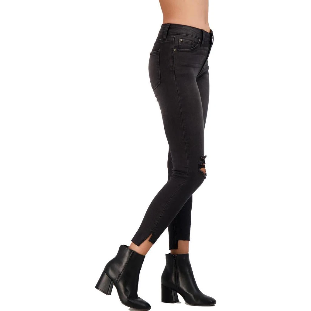 Just Black Womens High Rise Distressed Skinny Jeans 3