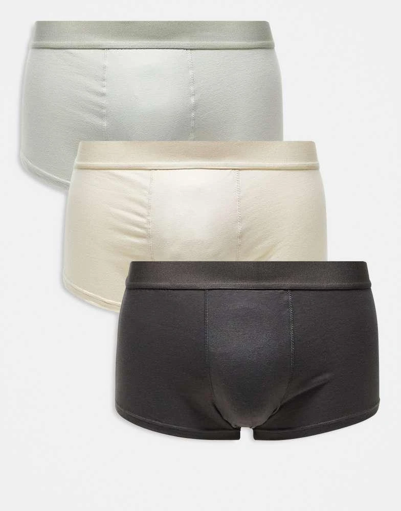 Brave Soul Brave Soul 3 pack boxers in charcoal, green, stone 1