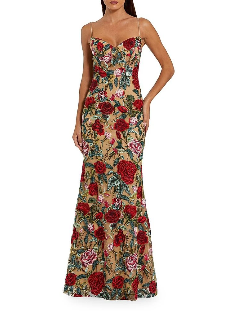mac duggal floral embroidered dress AGUA DE COCO Abacaxi Embroidered Dress main image 1