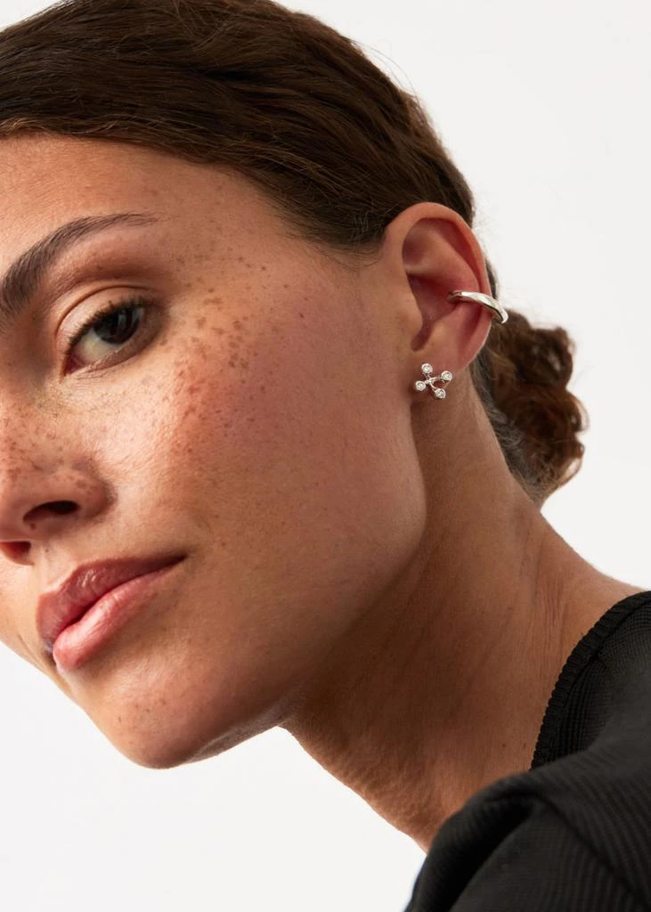 Missoma X The Flag Twins Atom sterling silver stud earrings 2
