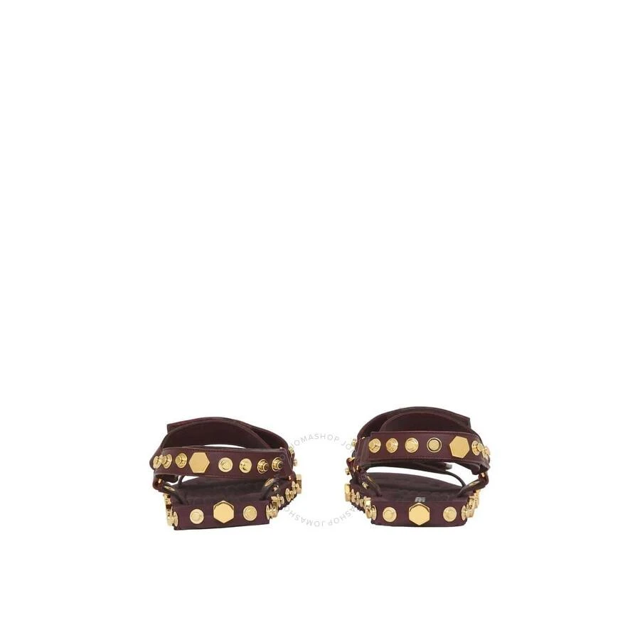 Burberry Open Box - Burberry Ladies Deep Maroon Patterson Studded Sandals 2