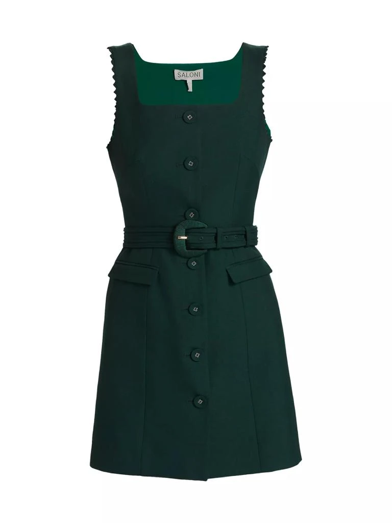 Saloni Mika Wool-Blend Belted Minidress 1