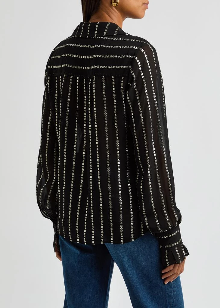 Paige Sosa floral stripe georgette blouse 3