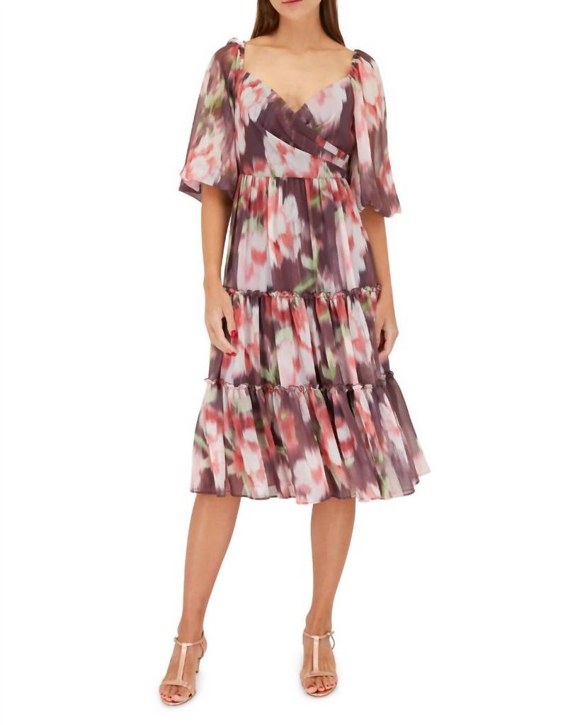 Sachin & Babi Sachin & Babi - Jamie Ikat Floral Print Midi Dress