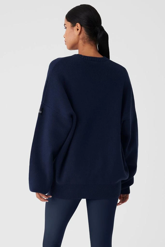 Alo Scholar Crew Neck Sweater - Navy 2