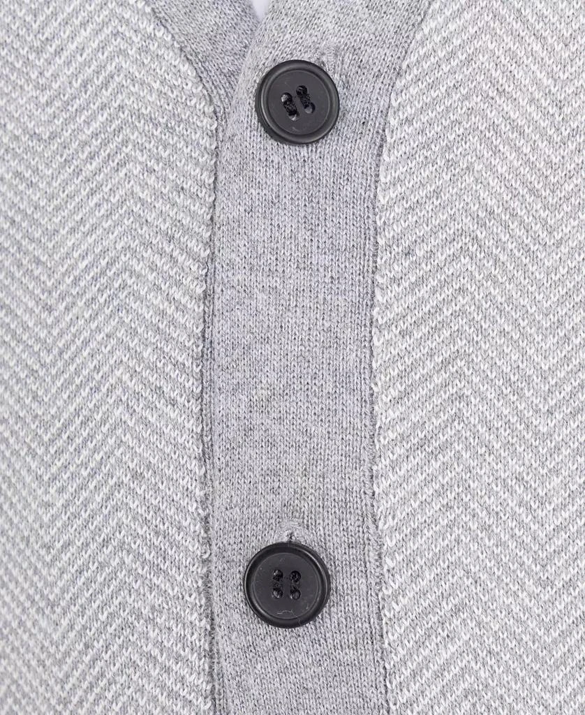 X-Ray Men's Herringbone Cardigan Sweater 8