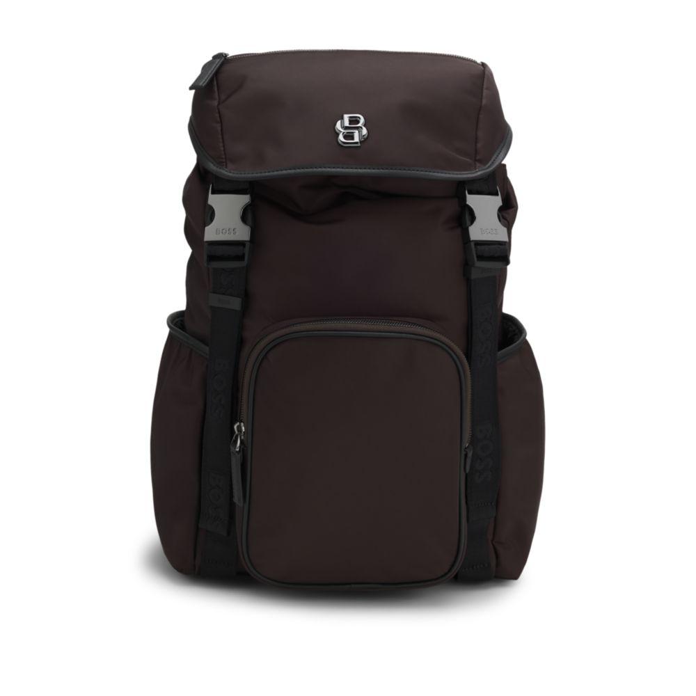 Hugo Boss Twill backpack with Double B monogram