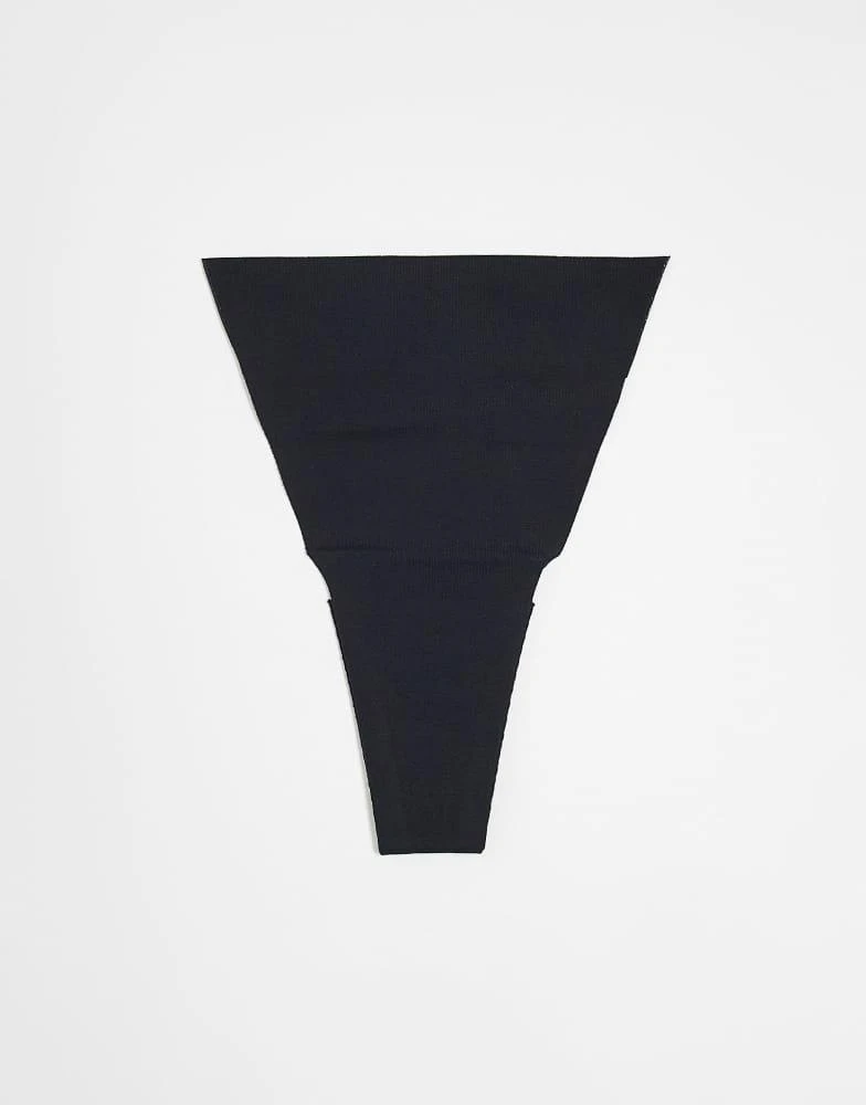 Fashionkilla Fashionkilla invisible adhesive thong in black 2
