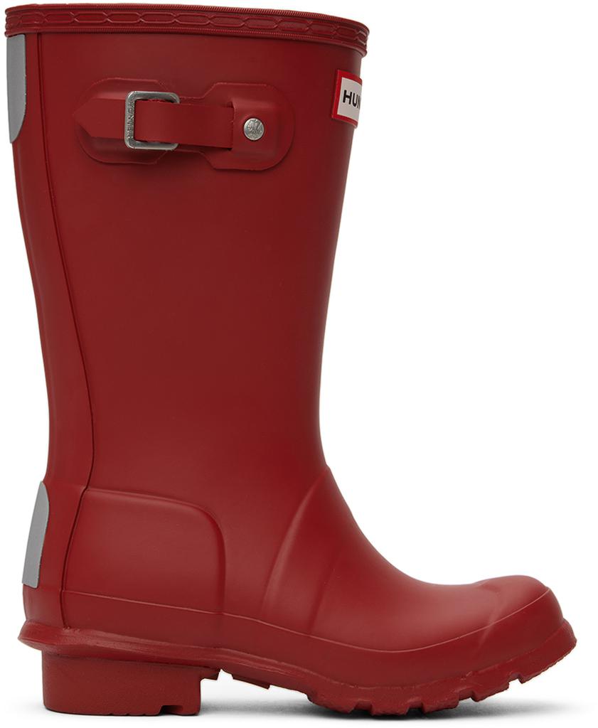 Hunter Kids Red Original Big Kids Rain Boots
