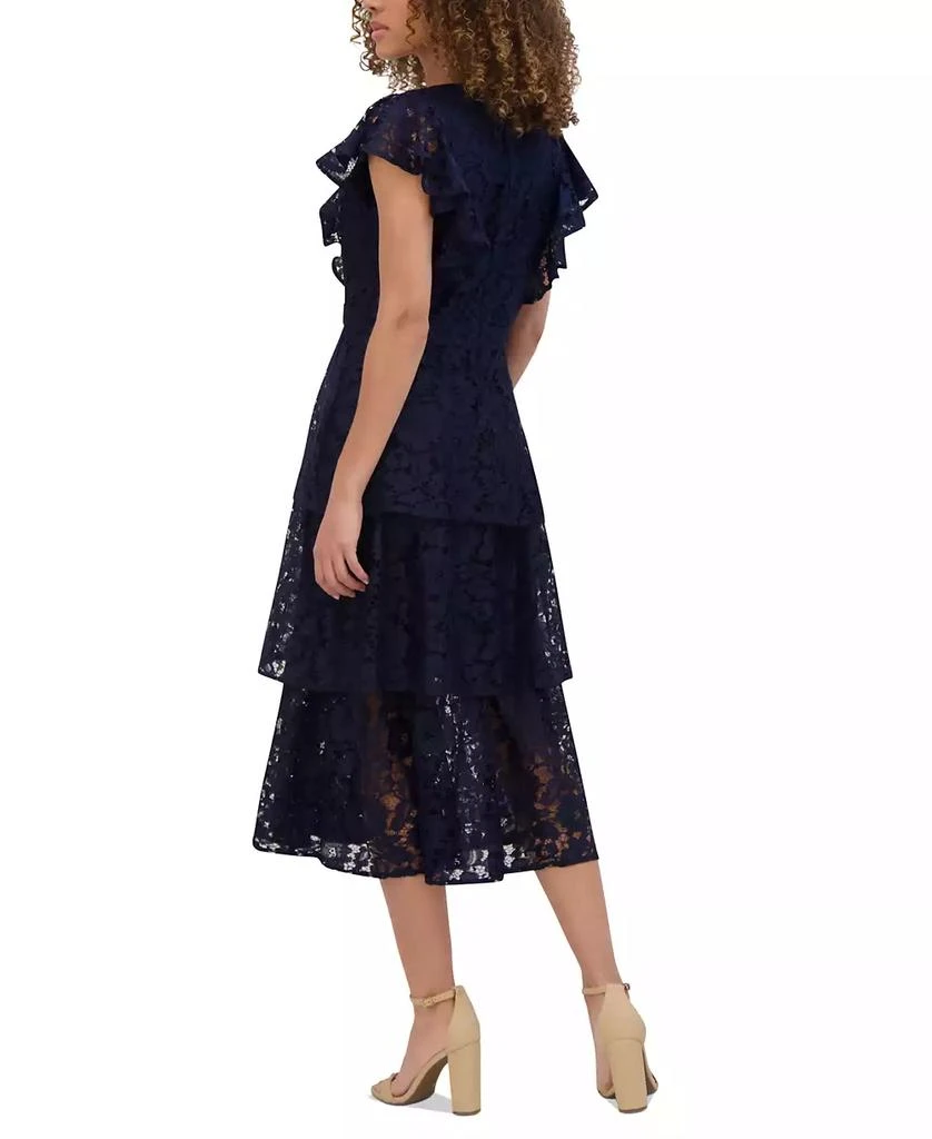 Kensie Women's Tiered Lace Midi Dress 2