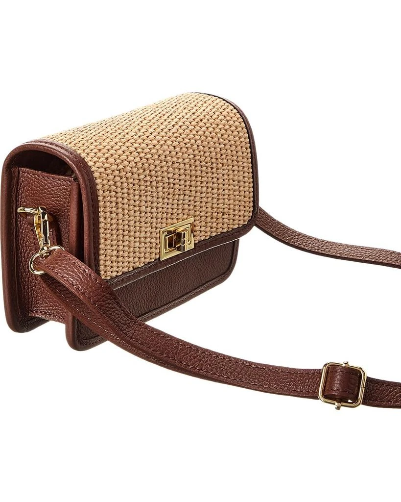 Persaman New York Eva Straw & Leather Crossbody 3
