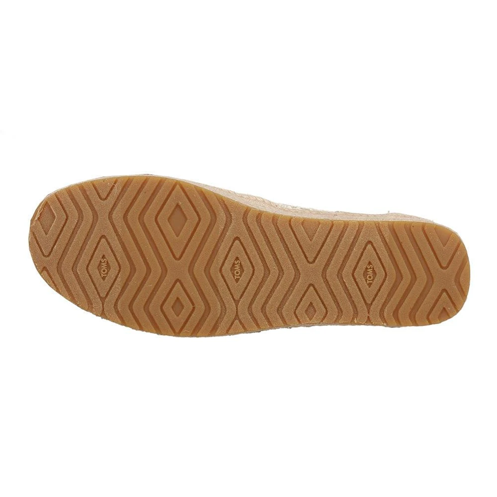TOMS Valencia Floral Crochet Platform Espadrille Slip On Flats 5