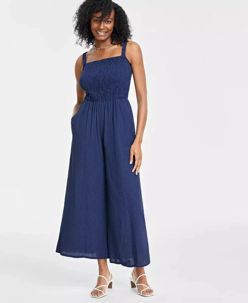 On 34th Women's Smocked Square-Neck Jumpsuit, Created for Macy's 1