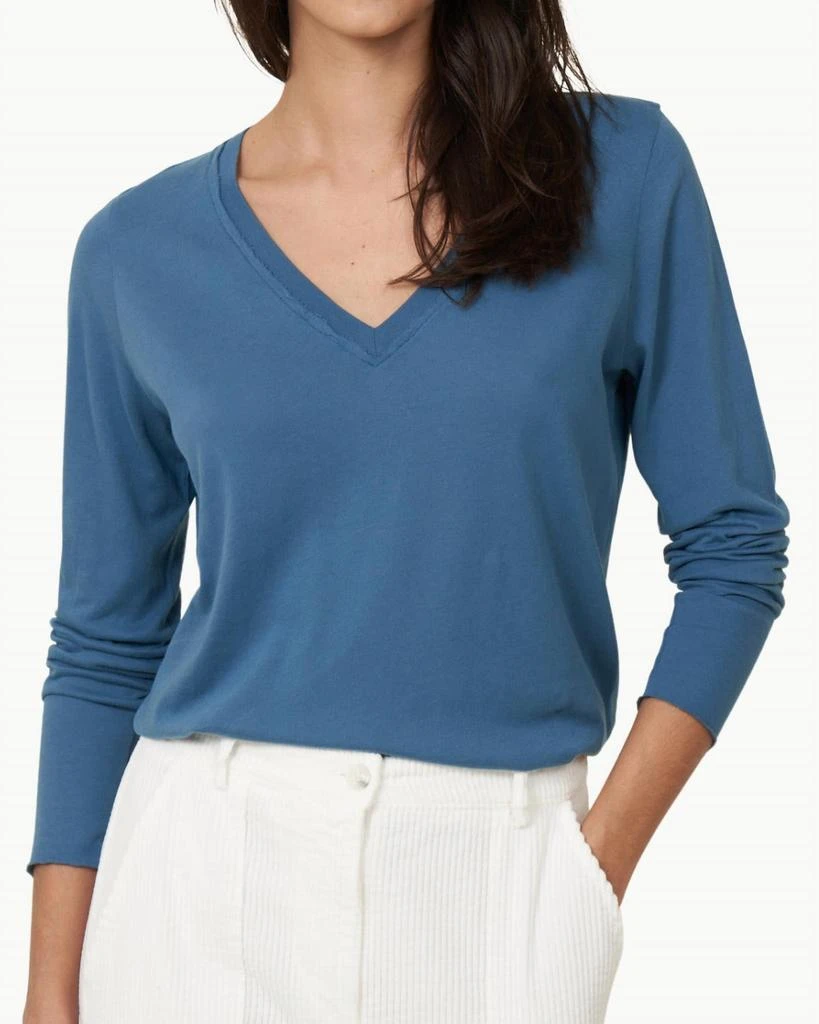 Hartford Tidian Knit T-Shirt In Polar Blue 1