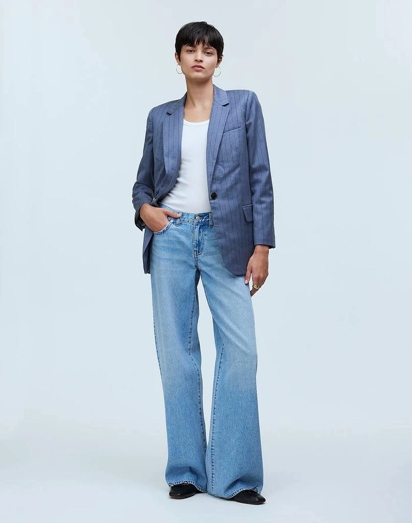 Madewell Single-Breasted Blazer in Yarn-Dyed Pinstripe 1