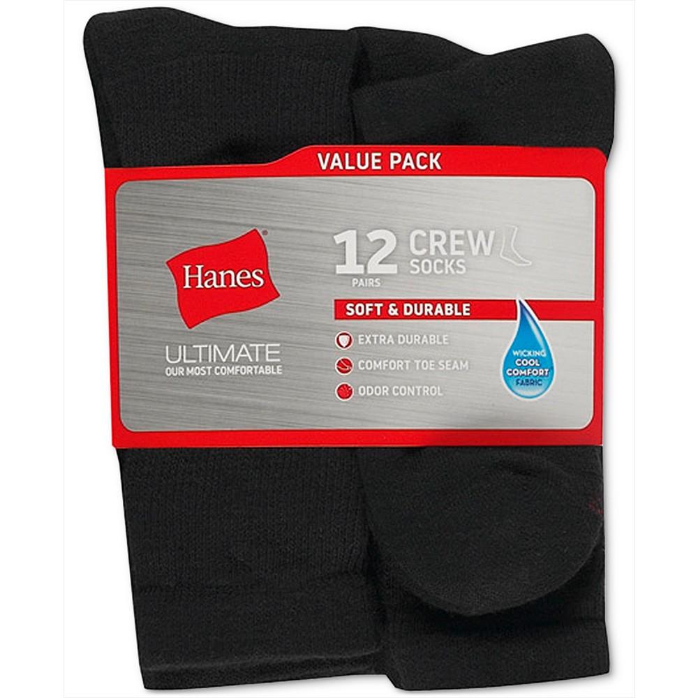 Hanes Men's 12-Pk. Ultimate Crew Socks