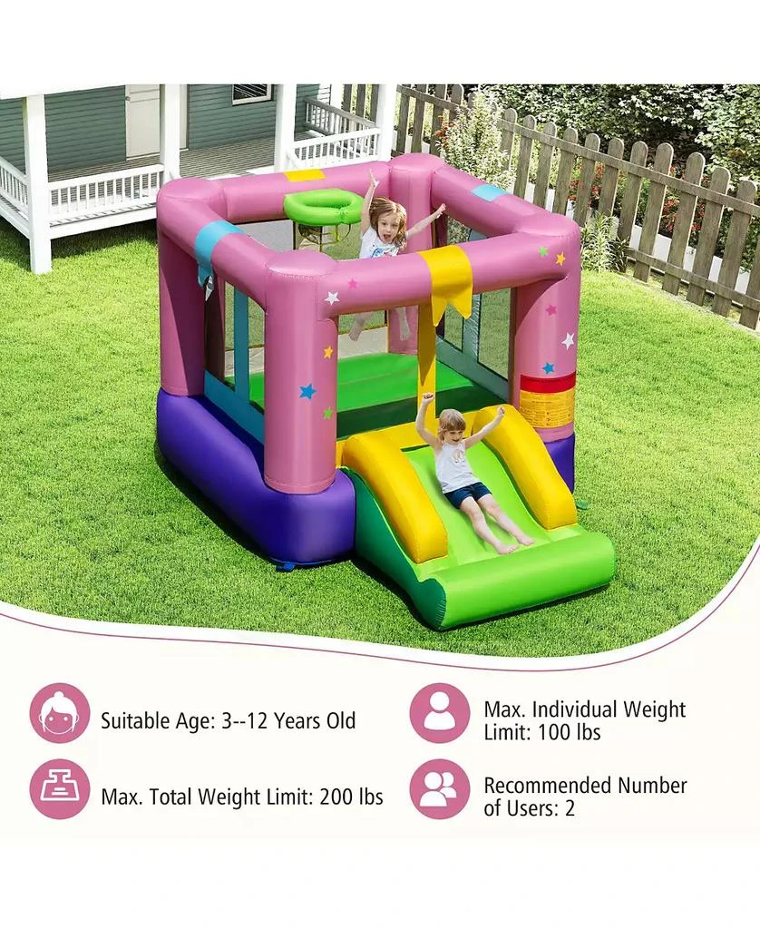 HONGGE Inflatable Bounce House with 480W Blower and Carry Bag for Outdoor Party 8