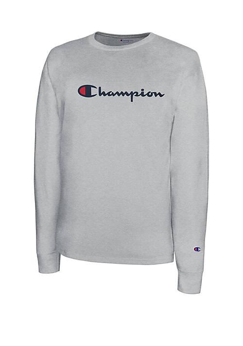 CHAMPION Long Sleeve Graphic Logo T Shirt