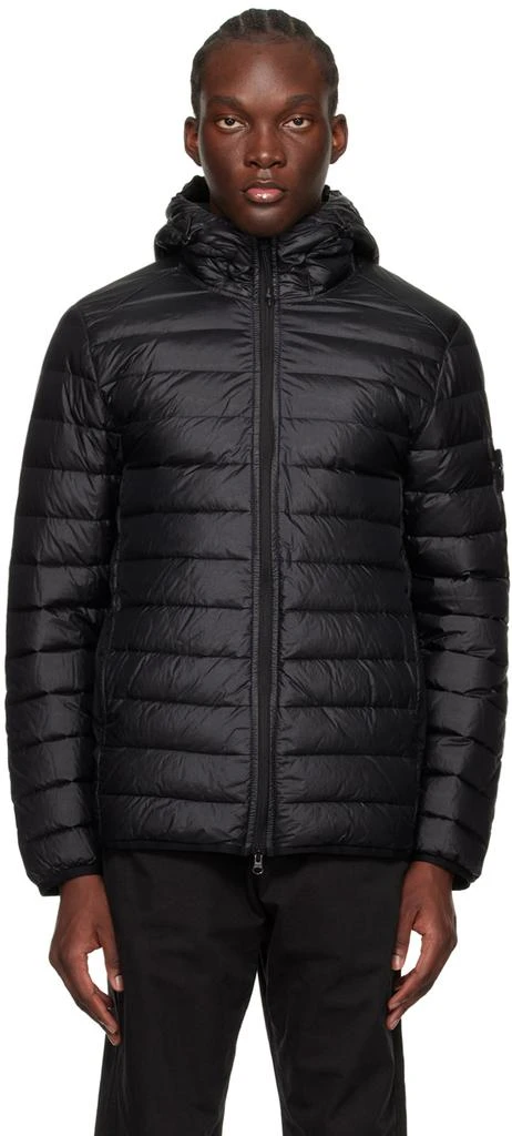 Stone Island Black Patch Down Jacket - Coats - Free Shipping  