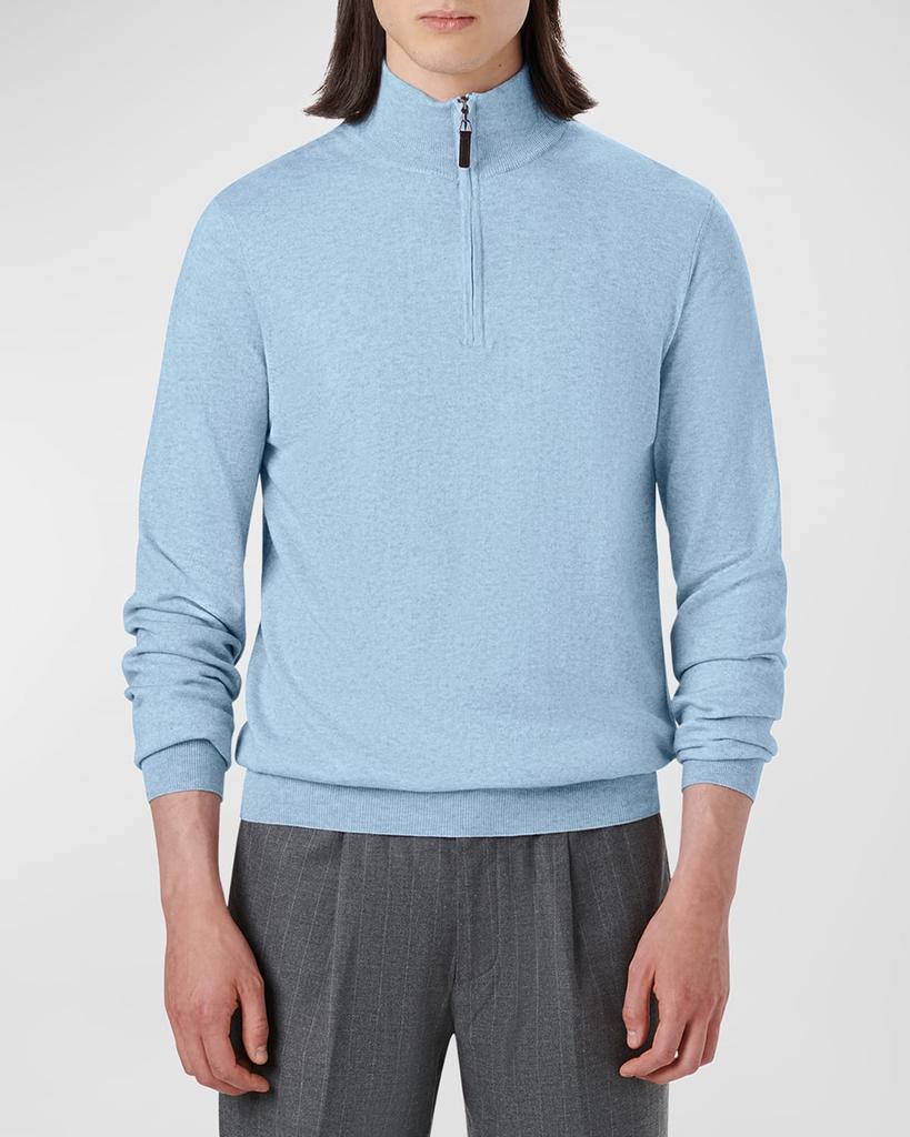 Bugatchi Men's Melange Quarter-Zip Sweater