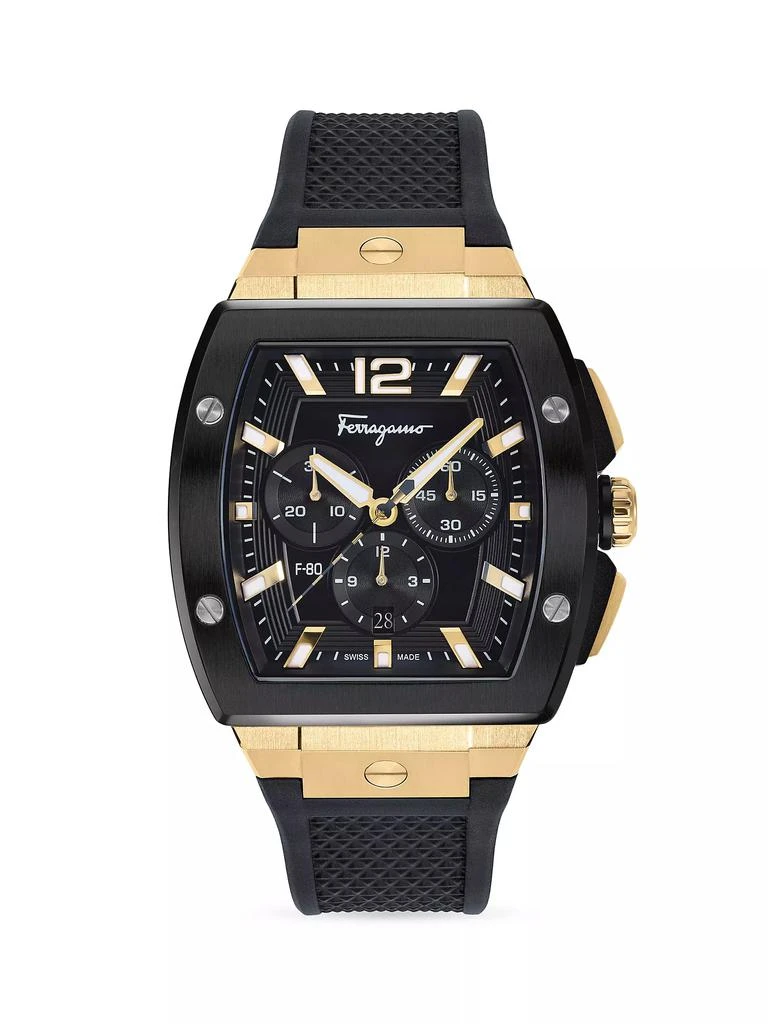 Salvatore Ferragamo F-80 Tonneau Chrono Watch 1