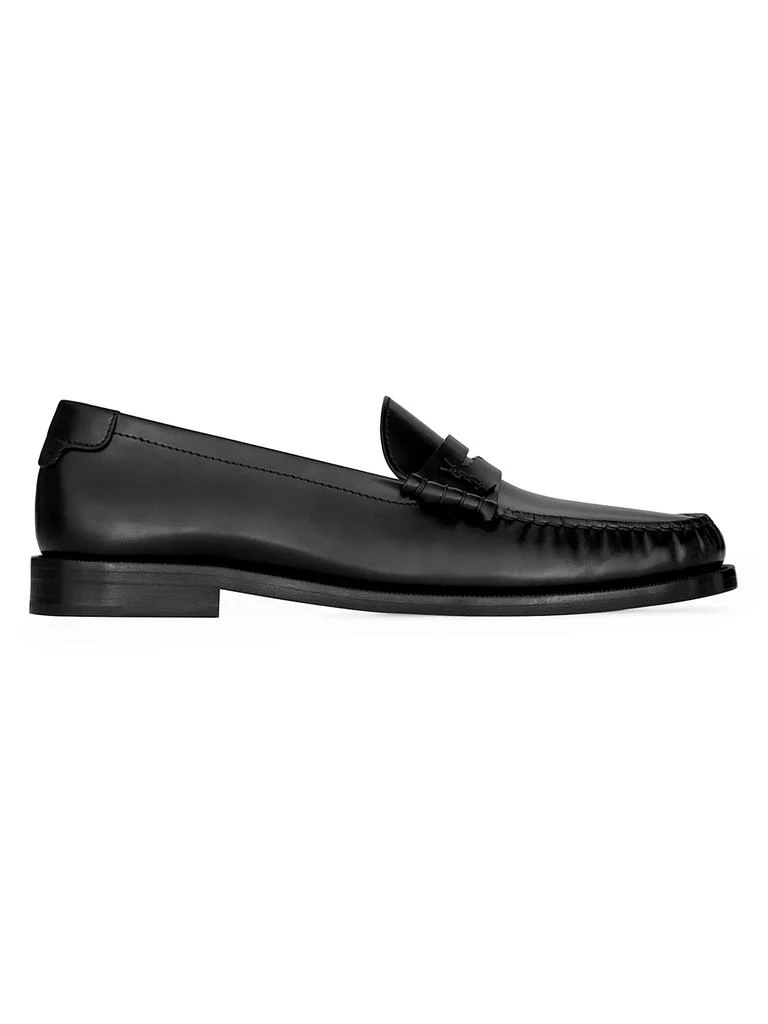 Yves Saint Laurent Le Loafers Penny Slippers In Glazed Leather 1