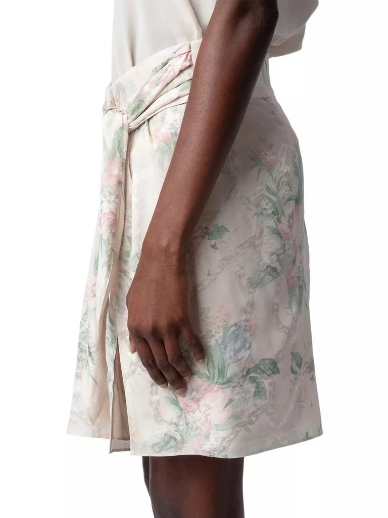 ZADIG & VOLTAIRE Joji Silk Floral Chain Skirt 4