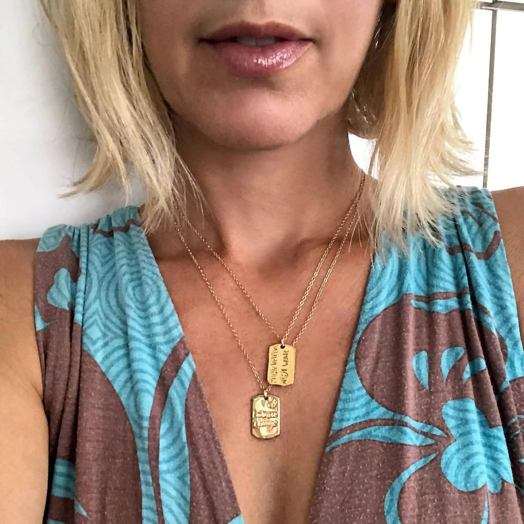 Jessica Elliot Jessica Elliot - Women
s Vermeil "Resolutions we can all keep" Dogtags Max Necklace 2