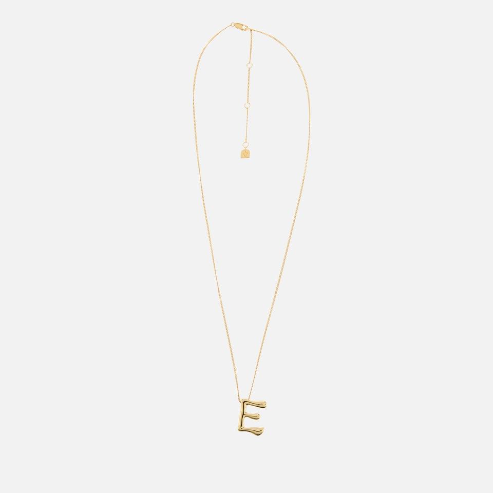 ASTRID & MIYU Astrid & Miyu Initial Bold 18K Gold-Plated Necklace